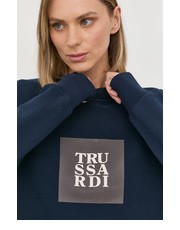 Bluza bluza bawełniana damska kolor granatowy z nadrukiem - Answear.com Trussardi