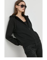 Bluza bluza bawełniana damska kolor czarny z kapturem gładka - Answear.com Trussardi