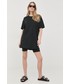 Sukienka Ugg sukienka bawełniana kolor czarny mini oversize