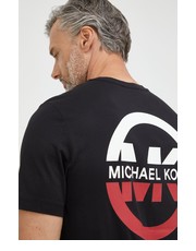 T-shirt - koszulka męska t-shirt bawełniany kolor czarny z nadrukiem - Answear.com Michael Kors