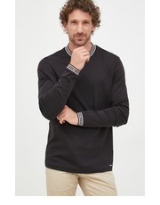 T-shirt - koszulka męska longsleeve bawełniany kolor czarny z nadrukiem - Answear.com Michael Kors