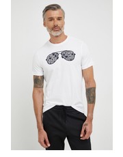 T-shirt - koszulka męska t-shirt bawełniany kolor biały z nadrukiem - Answear.com Michael Kors