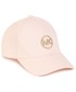 Czapka dziecięca Michael Kors czapka dziecięca kolor różowy z aplikacją