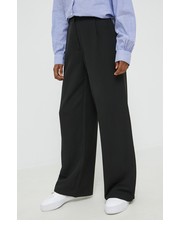 Spodnie spodnie damskie kolor czarny szerokie high waist - Answear.com Noisy May