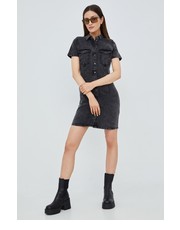 Sukienka sukienka jeansowa kolor szary mini dopasowana - Answear.com Noisy May