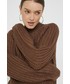 Sweter Noisy May sweter Tessa damski kolor brązowy ciepły z półgolfem