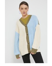 Sweter sweter Tessa damski kolor turkusowy ciepły - Answear.com Noisy May