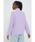 Sweter Noisy May sweter damski kolor fioletowy z półgolfem
