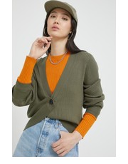 Sweter kardigan damski kolor zielony lekki - Answear.com Noisy May