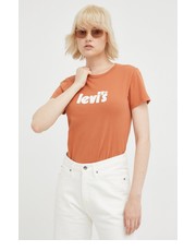 Bluzka Levis t-shirt bawełniany kolor pomarańczowy - Answear.com Levi’s