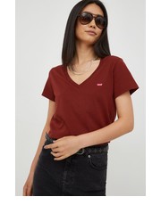 Bluzka Levis t-shirt bawełniany kolor bordowy - Answear.com Levi’s
