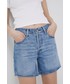 Spodnie Levi’s Levis szorty jeansowe bawełniane 501 Rolled damskie gładkie high waist