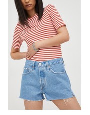 Spodnie Levis szorty jeansowe 501 ORIGINAL damskie gładkie high waist - Answear.com Levi’s