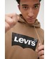 Bluza męska Levi’s Levis bluza bawełniana męska kolor brązowy z kapturem z nadrukiem