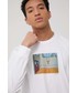 T-shirt - koszulka męska Levi’s Levis longsleeve bawełniany x SIMPSON męska kolor biały z nadrukiem