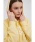 Bluza Levi’s Levis bluza bawełniana damska kolor żółty z kapturem z nadrukiem