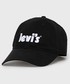 Czapka dziecięca Levi’s Levis czapka bawełniana kolor czarny z aplikacją