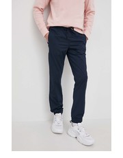 Spodnie męskie spodnie męskie kolor granatowy gładkie - Answear.com Selected