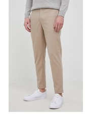 Spodnie męskie spodnie męskie kolor beżowy w fasonie chinos - Answear.com Selected
