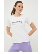 Bluzka adidas Performance t-shirt do biegania Run For The Ocean kolor biały - Answear.com Adidas Performance