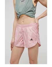 Spodnie szorty damskie kolor różowy wzorzyste medium waist - Answear.com Adidas Performance