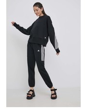 Spodnie spodnie damskie kolor czarny z aplikacją - Answear.com Adidas Performance