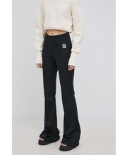 Spodnie spodnie x Karlie Kloss damskie kolor czarny dzwony high waist - Answear.com Adidas Performance