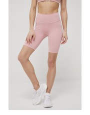 Spodnie adidas Performance szorty treningowe Optime damskie kolor różowy gładkie high waist - Answear.com Adidas Performance