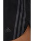 Spodnie Adidas Performance adidas Performance szorty do biegania Run Icons 3-Stripes damskie kolor czarny z nadrukiem high waist