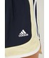Spodnie Adidas Performance adidas Performance szorty do biegania Marathon 20 damskie kolor granatowy wzorzyste medium waist
