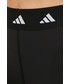Spodnie Adidas Performance adidas Performance szorty treningowe damskie kolor czarny gładkie high waist