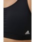 Biustonosz Adidas Performance adidas Performance biustonosz sportowy Coreessentials kolor czarny gładki