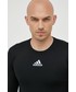 T-shirt - koszulka męska Adidas Performance adidas Performance longsleeve treningowy kolor czarny gładki