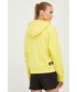 Bluza Adidas Performance adidas Performance bluza bawełniana damska kolor żółty z kapturem z nadrukiem