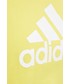 Bluza Adidas Performance adidas Performance bluza bawełniana damska kolor żółty z kapturem z nadrukiem