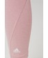 Legginsy Adidas Performance legginsy damskie kolor różowy gładkie