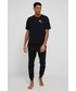 Bielizna męska Calvin Klein Underwear T-shirt piżamowy kolor czarny z nadrukiem
