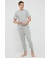 Bielizna męska Calvin Klein Underwear spodnie piżamowe męskie kolor szary gładka