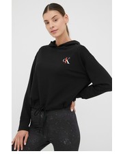 Bluza bluza damska kolor czarny z kapturem z nadrukiem - Answear.com Calvin Klein Underwear