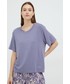 Piżama Calvin Klein Underwear t-shirt piżamowy kolor fioletowy