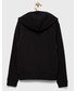 Bluza Calvin Klein Underwear bluza bawełniana dziecięca kolor czarny z kapturem gładka