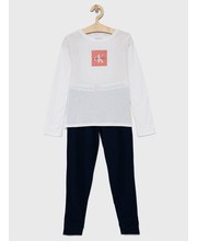 Piżama dziecięca Piżama bawełniana dziecięca kolor granatowy gładka - Answear.com Calvin Klein Underwear
