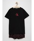 Piżama dziecięca Calvin Klein Underwear piżama bawełniana dziecięca kolor czarny z nadrukiem