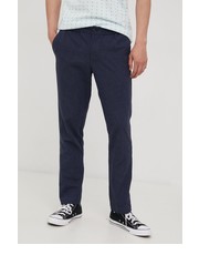 Spodnie męskie Premium by Jack&Jones spodnie lniane męskie kolor granatowy proste - Answear.com Premium By Jack&Jones