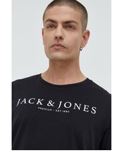T-shirt - koszulka męska Premium by Jack&Jones t-shirt bawełniany kolor czarny z nadrukiem - Answear.com Premium By Jack&Jones