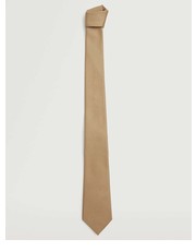 Krawat krawat Basic7 kolor beżowy - Answear.com Mango Man