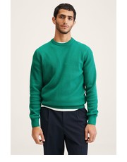 Sweter męski sweter bawełniany męski kolor zielony lekki - Answear.com Mango Man