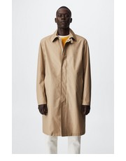 Kurtka męska płaszcz Luis męski kolor brązowy przejściowy - Answear.com Mango Man