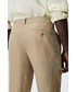 Spodnie męskie Mango Man spodnie lniane oyster męskie kolor beżowy proste