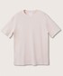 T-shirt - koszulka męska Mango Man t-shirt z domieszką lnu Circo kolor różowy gładki